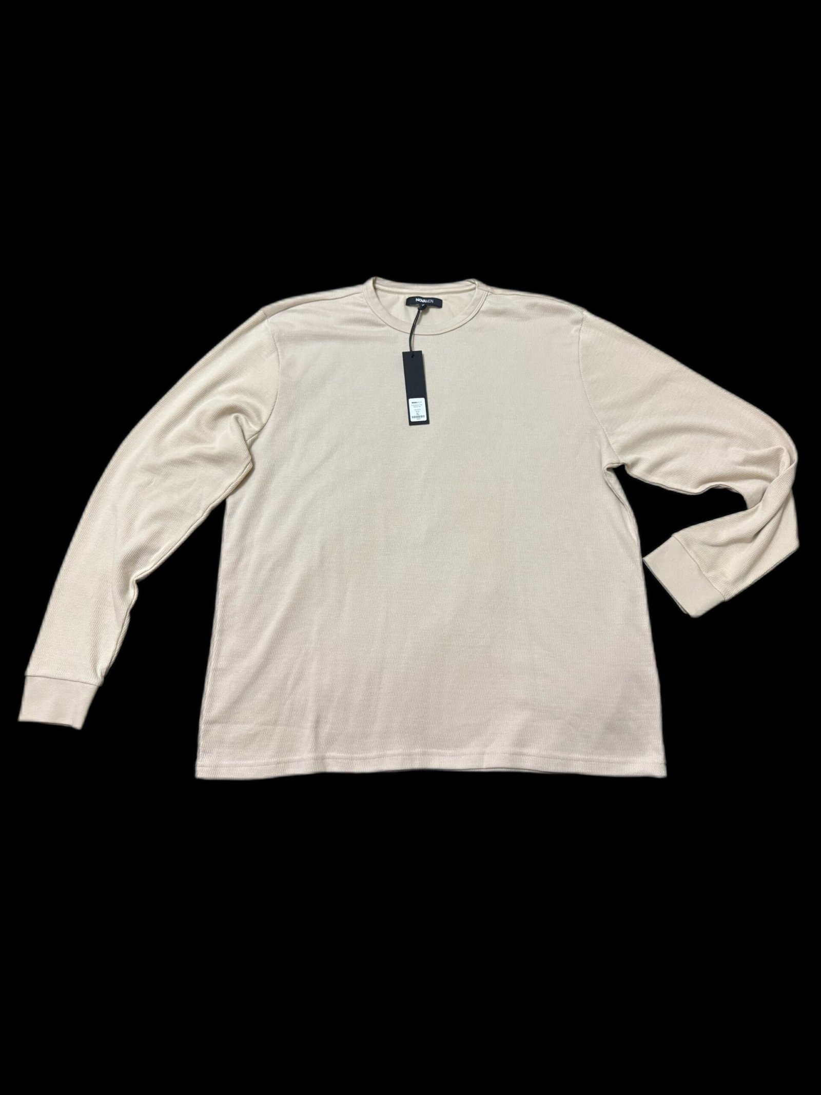 img_4008 Manga larga crema con tela relieve NovaMen - Imagen 1